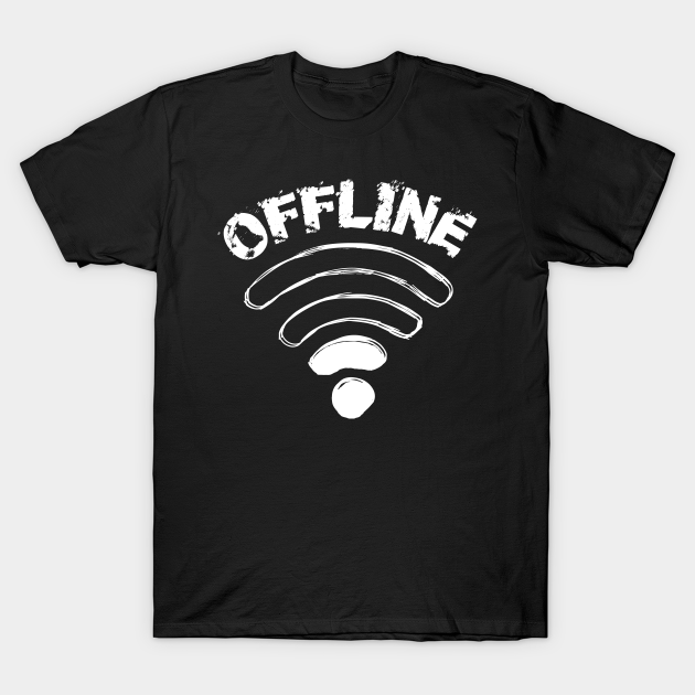  Offline  Design  Wireless Wifi Symbol Offline  T  Shirt  